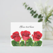 Postkarte mit Rose (Stehend Vorderseite)