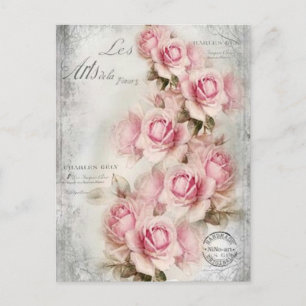 Postkarte mit Rosen aus dem 19. Jahrhundert