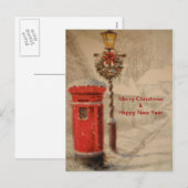 Postkarte mit rotem Postfach (Vorne/Hinten)