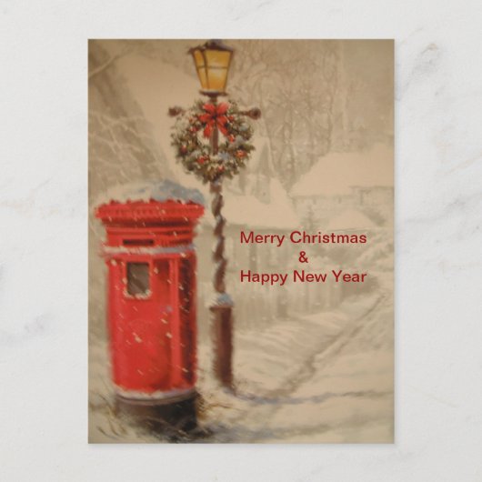 Postkarte mit rotem Postfach (Vorderseite)