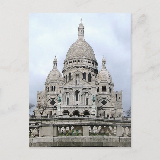 Postkarte mit Sacre Coeur de Paris. (Vorderseite)