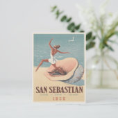 Postkarte mit San Sebastian Werbung Print (Stehend Vorderseite)