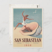 Postkarte mit San Sebastian Werbung Print (Vorne/Hinten)