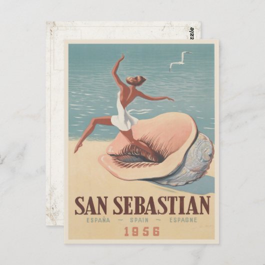 Postkarte mit San Sebastian Werbung Print (Vorne/Hinten)