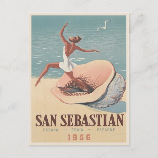 Postkarte mit San Sebastian Werbung Print (Vorderseite)