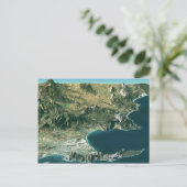 Postkarte mit Satellitenbild über Kapstadt (Stehend Vorderseite)