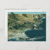 Postkarte mit Satellitenbild über Kapstadt (Vorne/Hinten)