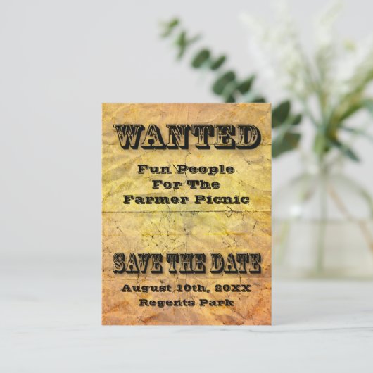 Postkarte mit Save the Date Papiersorte (Stehend Vorderseite)