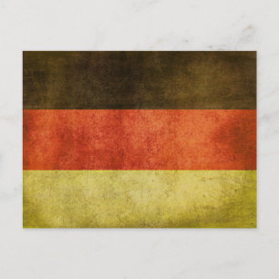 Postkarte mit schmutziger Flagge aus Deutschland