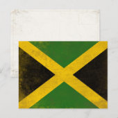 Postkarte mit schmutziger Flagge aus Jamaika (Vorne/Hinten)