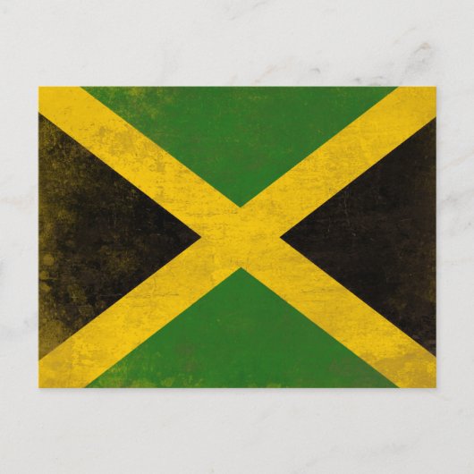 Postkarte mit schmutziger Flagge aus Jamaika (Vorderseite)
