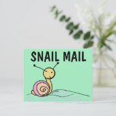 POSTKARTE MIT SCHNECKENPOST (Stehend Vorderseite)