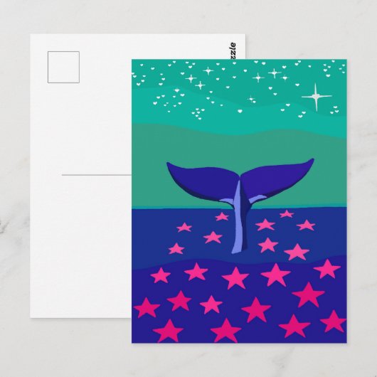 Postkarte mit schönem Walbild (Vorne/Hinten)