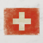 Postkarte mit Schweizer Flagge (Vorderseite)