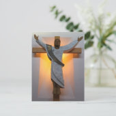 Postkarte mit sonnenbeleuchtetem Kreuz (Stehend Vorderseite)