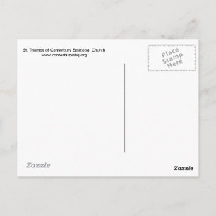 Postkarte mit sonnenbeleuchtetem Kreuz