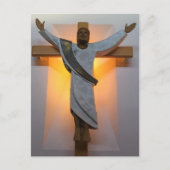 Postkarte mit sonnenbeleuchtetem Kreuz (Vorderseite)