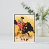Postkarte mit spanischem Bullfight-Poster (Stehend Vorderseite)