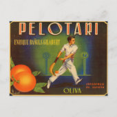 Postkarte mit spanischem Kastenetikett (Vorderseite)