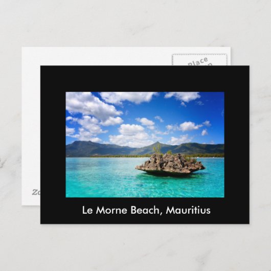Postkarte mit Strand von Mauritius Thema (Vorne/Hinten)