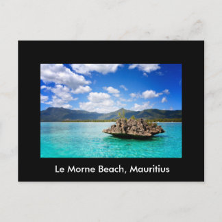 Postkarte mit Strand von Mauritius Thema