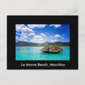 Postkarte mit Strand von Mauritius Thema (Vorderseite)