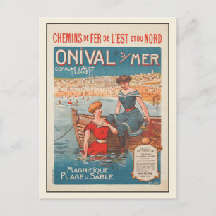 Postkarte mit Summer Poster Print aus Frankreich