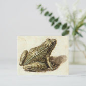 Postkarte mit süßem, altem Frosch (Stehend Vorderseite)