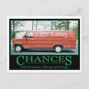 Postkarte mit Süßigkeiten