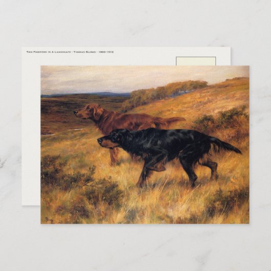 Postkarte mit Thomas-Blinks-Malerei (Vorne/Hinten)