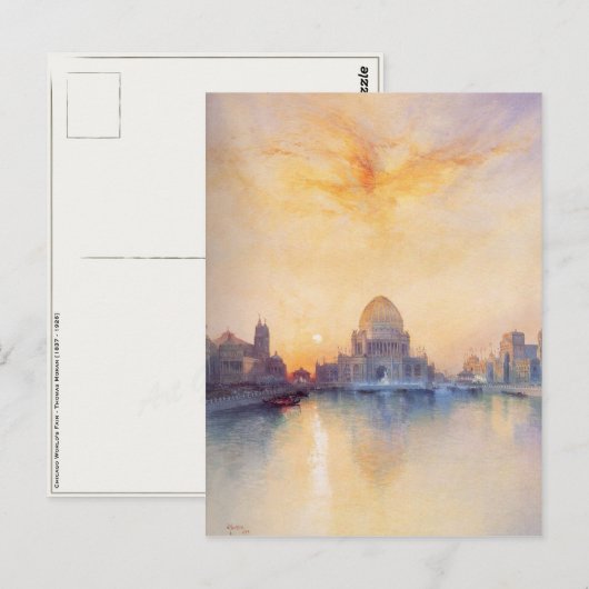 Postkarte mit Thomas Moran Malerei (Vorne/Hinten)