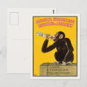 Postkarte mit Trinkaffe-Poster (Vorne/Hinten)