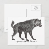 Postkarte mit Tüpfelhyäne (Vorne/Hinten)
