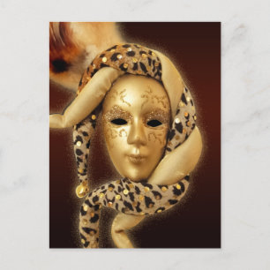 Postkarte mit venezianischer Maske
