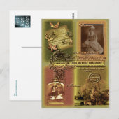 Postkarte mit vier Fenstern (Vorne/Hinten)
