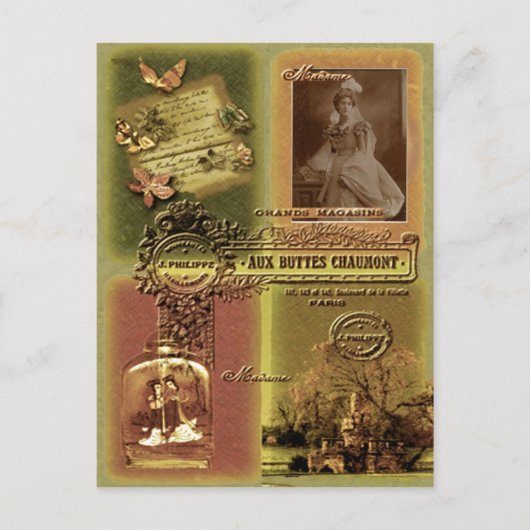Postkarte mit vier Fenstern (Vorderseite)