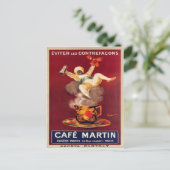 Postkarte mit Vintage Ad Poster (Stehend Vorderseite)