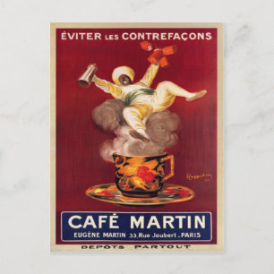 Postkarte mit Vintage Ad Poster