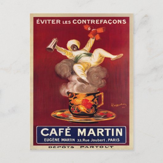 Postkarte mit Vintage Ad Poster (Vorderseite)