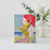Postkarte mit Vintage Ad Poster (Stehend Vorderseite)