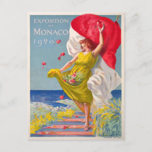 Postkarte mit Vintage Ad Poster
