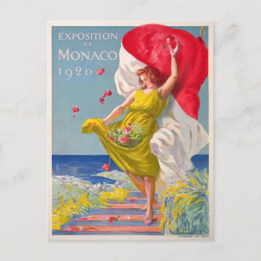 Postkarte mit Vintage Ad Poster (Vorderseite)