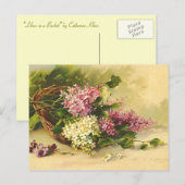 Postkarte mit Vintage-Blumen (Vorne/Hinten)