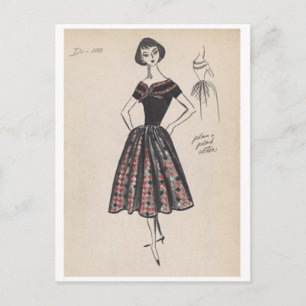 Postkarte mit Vintage-Illustration