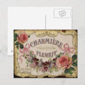Postkarte mit Vintage-Label (Vorne/Hinten)