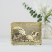 Postkarte mit Vintagem Baseball-Druck (Stehend Vorderseite)