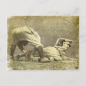 Postkarte mit Vintagem Baseball-Druck (Vorderseite)