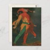 Postkarte mit Vintagem Clown (Vorne/Hinten)