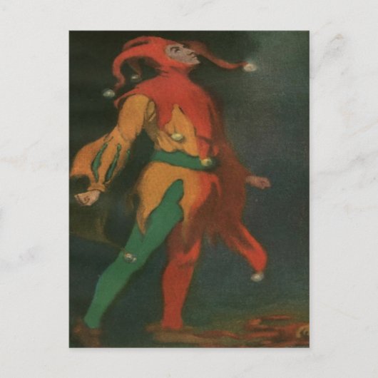 Postkarte mit Vintagem Clown (Vorderseite)