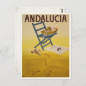 Postkarte mit Vintagem Druck aus Spanien (Vorne/Hinten)